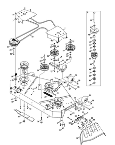 Mower Deck 54-Inch Diagram and Parts List for Z-FORCESZ54 (53FJC-53FJC050)(2015) Cub Cadet Lawn Tractor